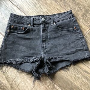 H&M- Black Denim Shorts For Women